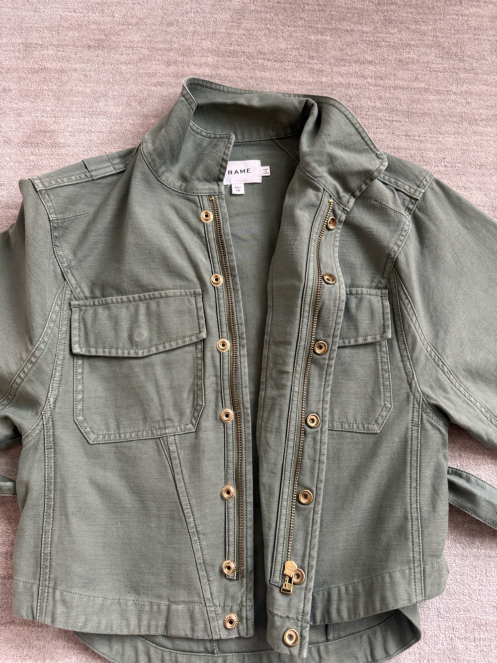 Frame Denim Green Utility Jacket - Picture 6 of 11